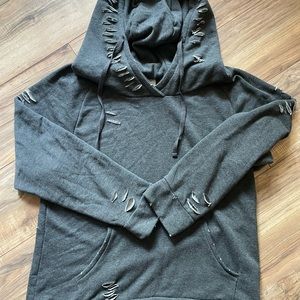 New w/o tags Chelsea DeBoer distressed hooded sweatshirt
